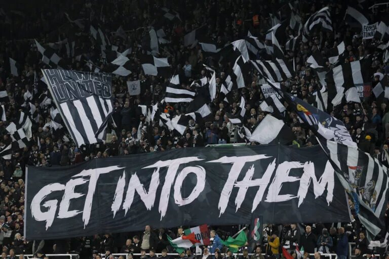 Newcastle Predicted Lineup - Newcastle fans display banners during Carabao Cup tie