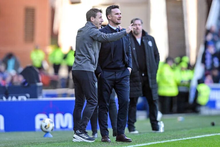 Barry Ferguson pictured on the sideline for Rangers