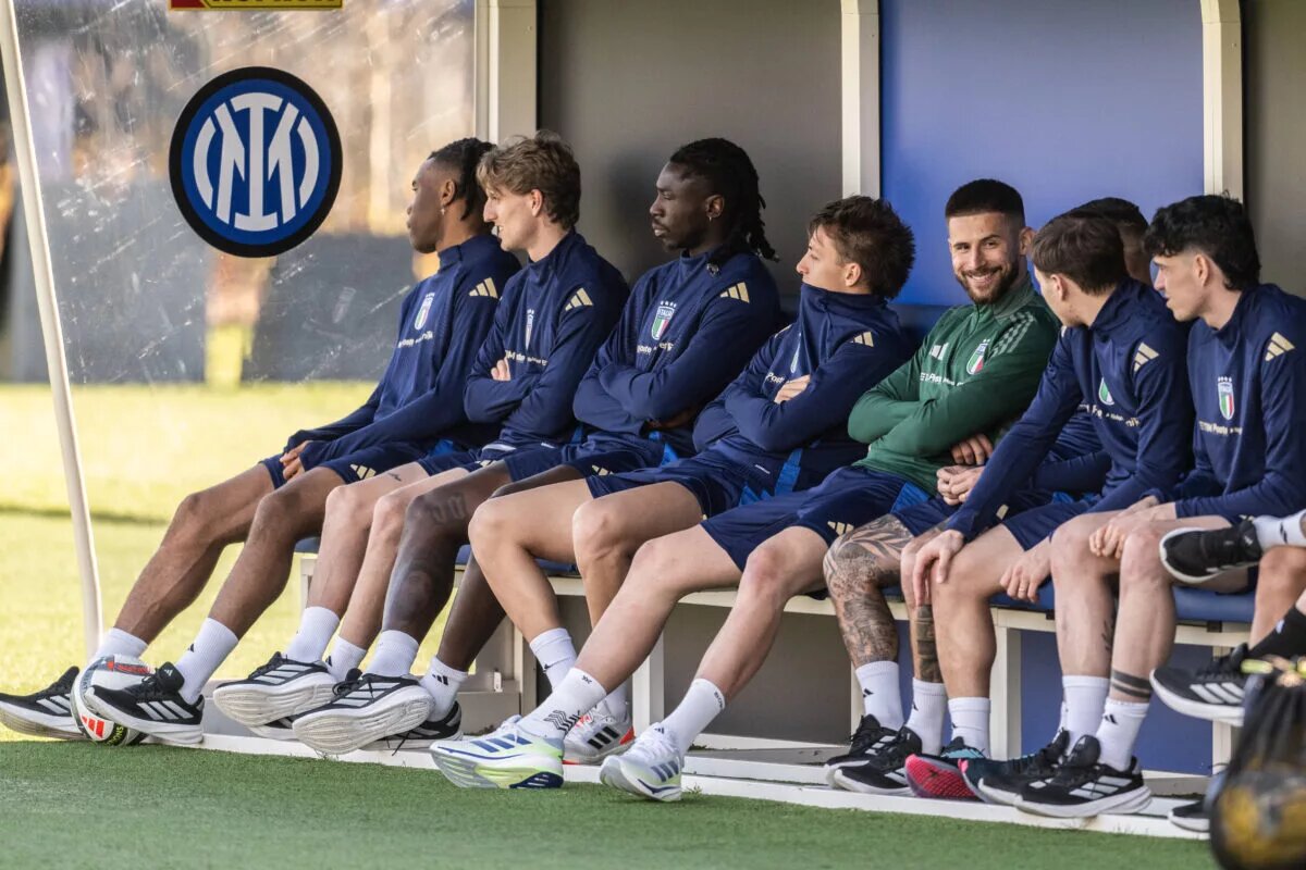 Italy Predicted Lineup - Image of squad during training