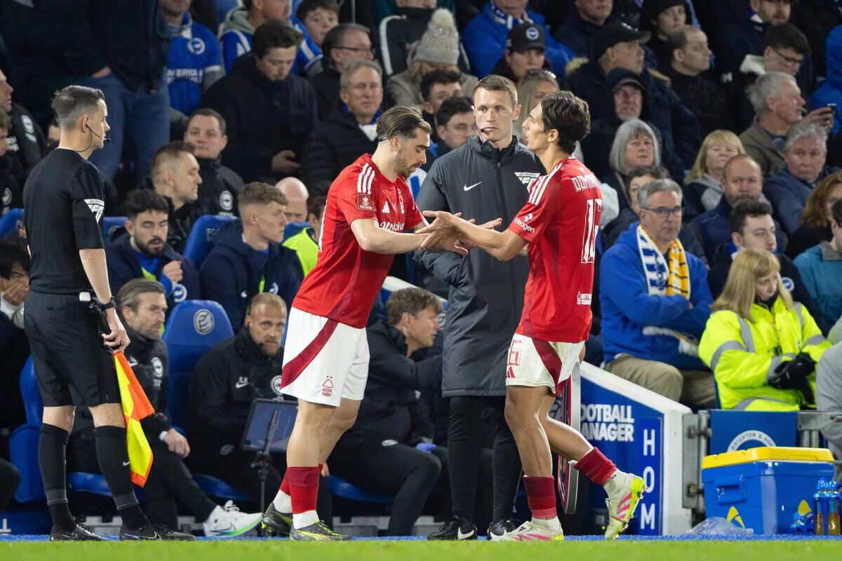 Nottingham Forest predicted lineup - image from Notts Forest substitution