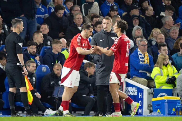 Nottingham Forest predicted lineup - image from Notts Forest substitution