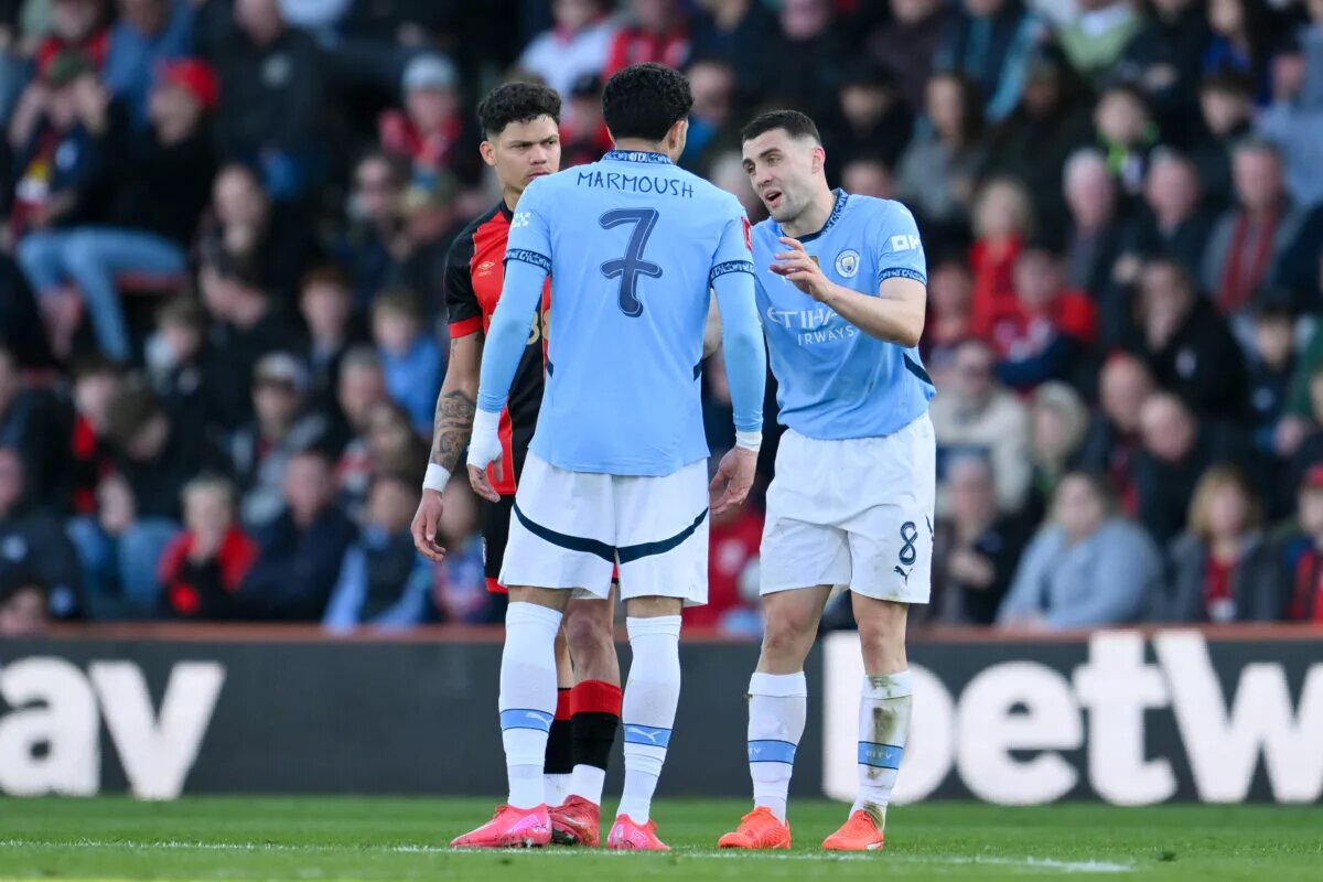 Manchester City predicted lineup - image of Omar Marmoush with Mateo Kovacic