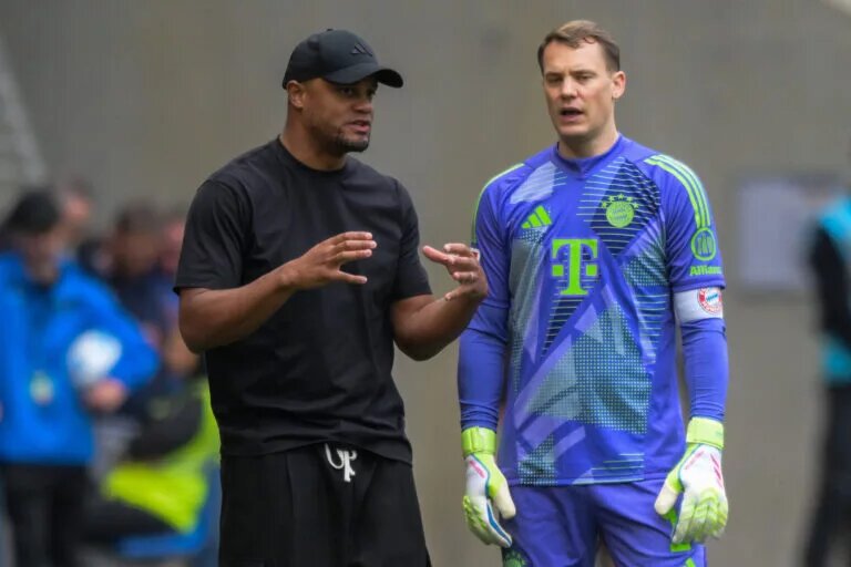 Bayern Munich predicted lineup - image of Vincent Komany with Manuel Neuer