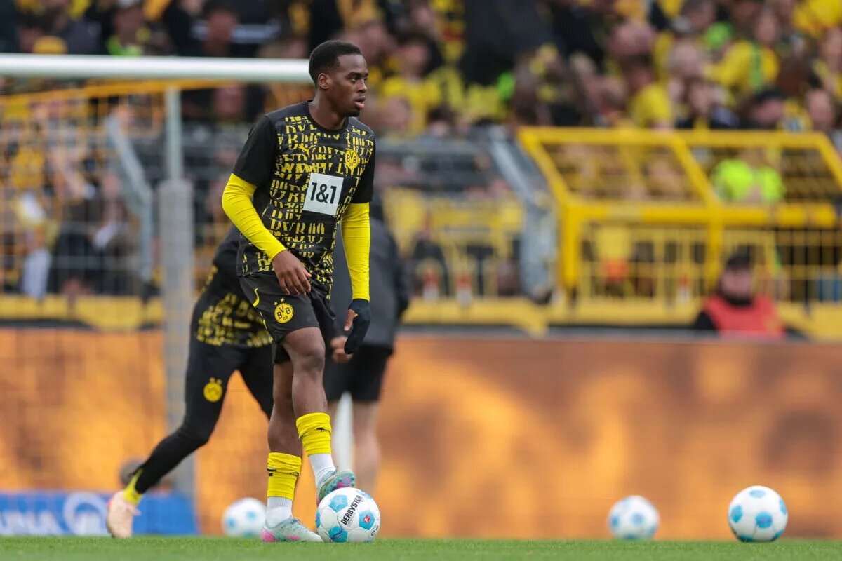 Jamie Bynoe-Gittens pictured during warm up