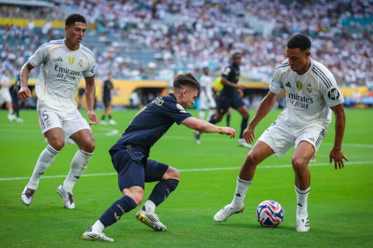 Real Madrid confirmed lineup - image of Real Madrid on defence