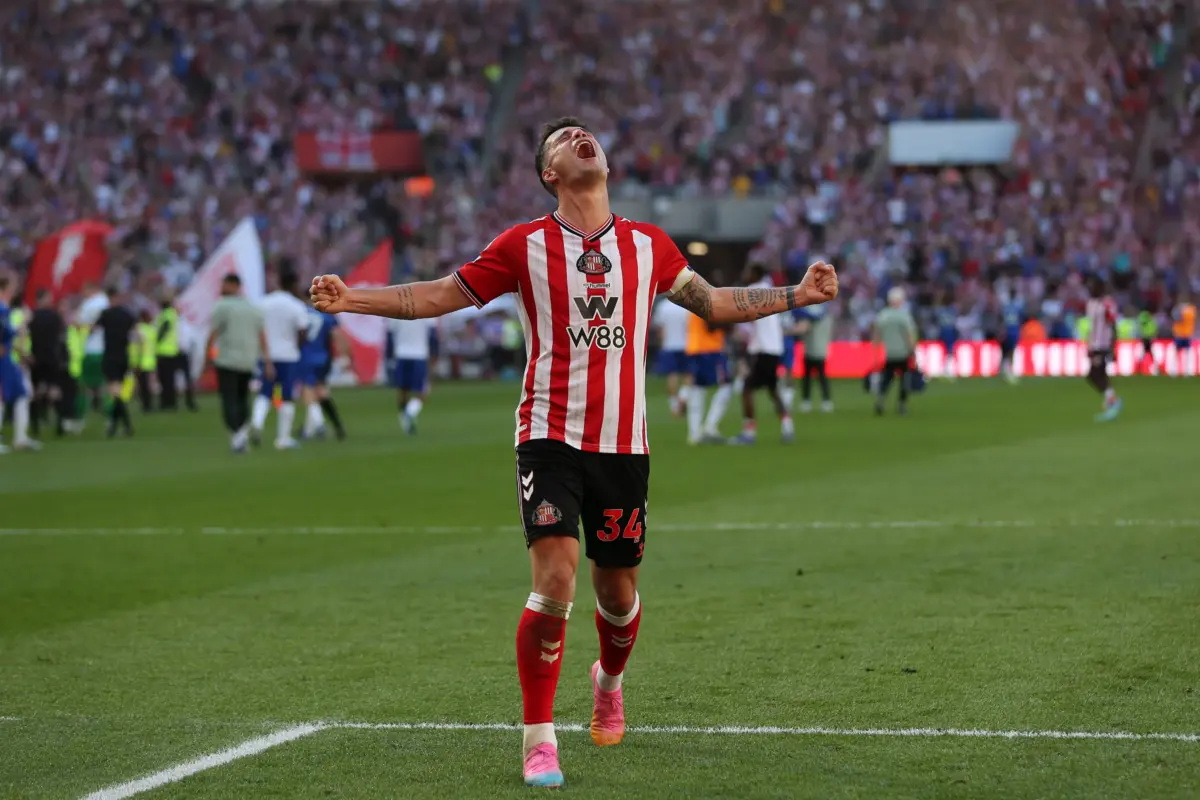 Sunderland exceeded all expectations this season. Granit Xhaka celebrates after their win against Chelsea on the final day.