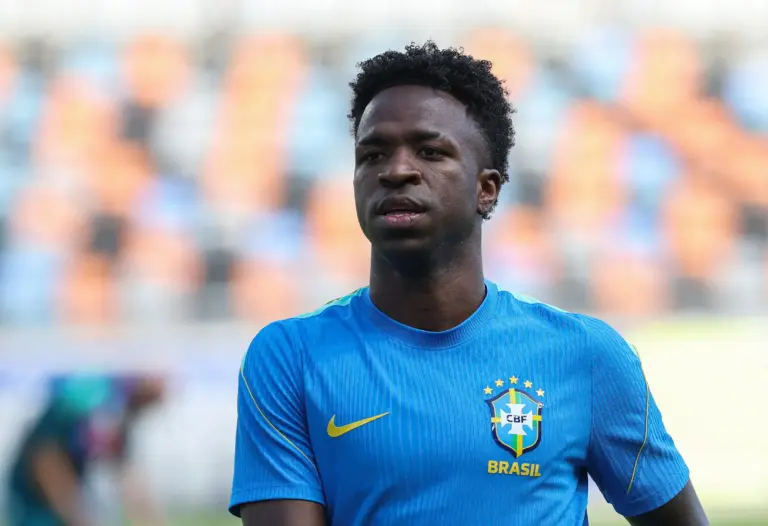Brazil's Vinicius Junior during training