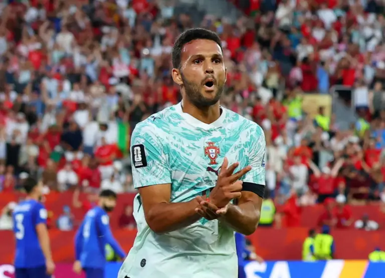 Portugal predicted lineup: Portugal's Goncalo Ramos celebrates scoring their second goal