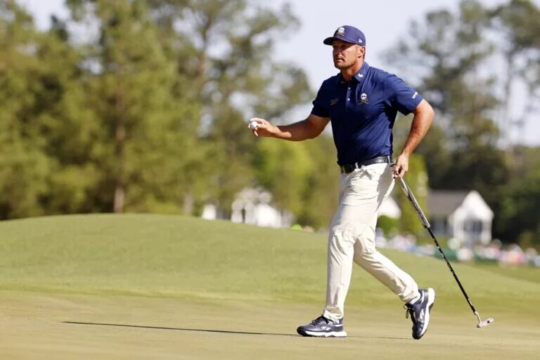 Bryson DeChambeau at The Masters on Sunday