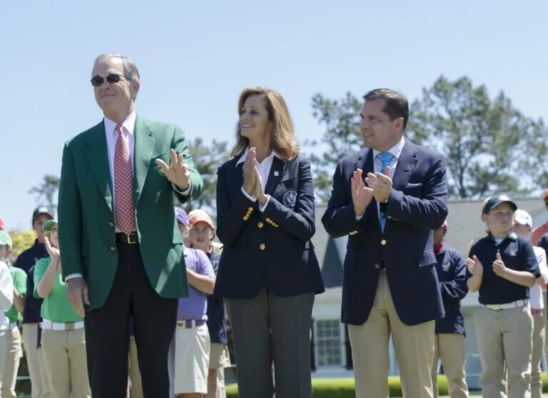 Derek Sprague (left) at the 2016 Drive, Chip, and Putt Championship