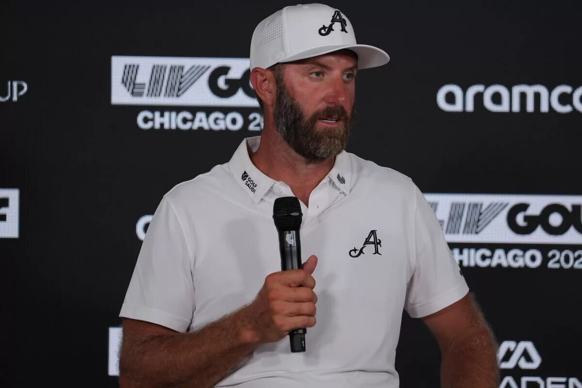 Dustin John at LIV Golf Chicago event 2025