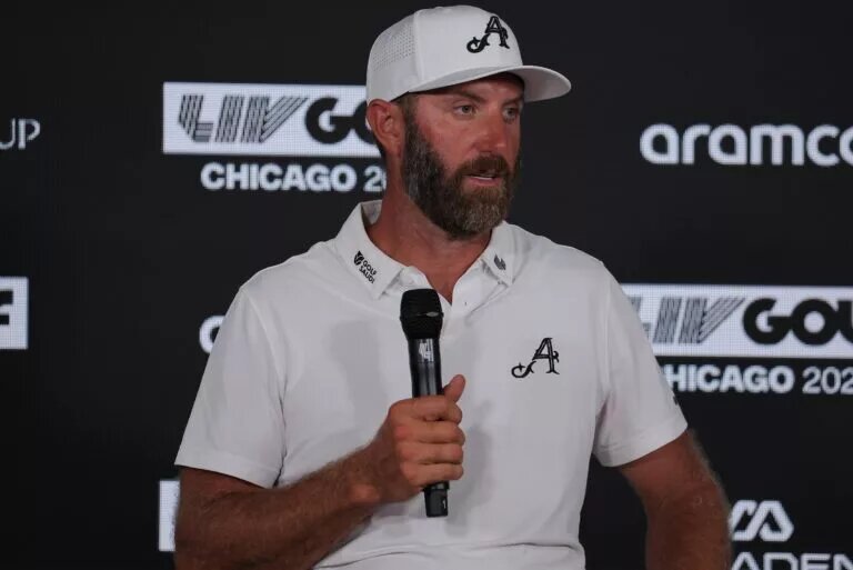 Dustin John at LIV Golf Chicago event 2025