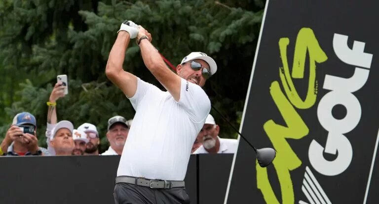 Phil Mickelson at 2025 Detroit LIV Golf event