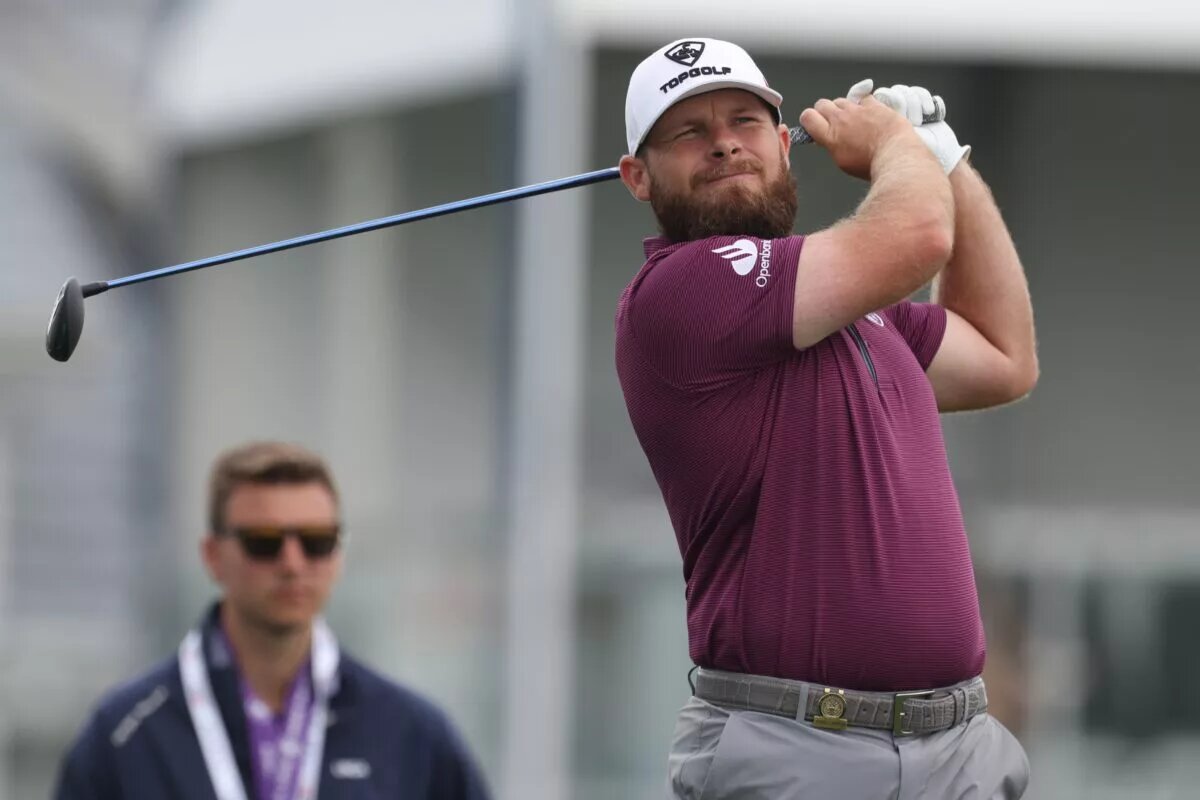 Tyrrell Hatton at US Open practice round