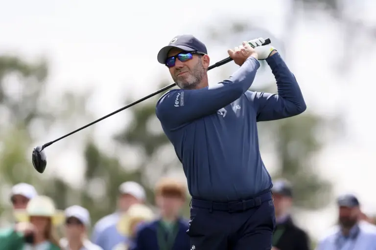 Sergio Garcia at the 2025 Masters Tournament practice rounds