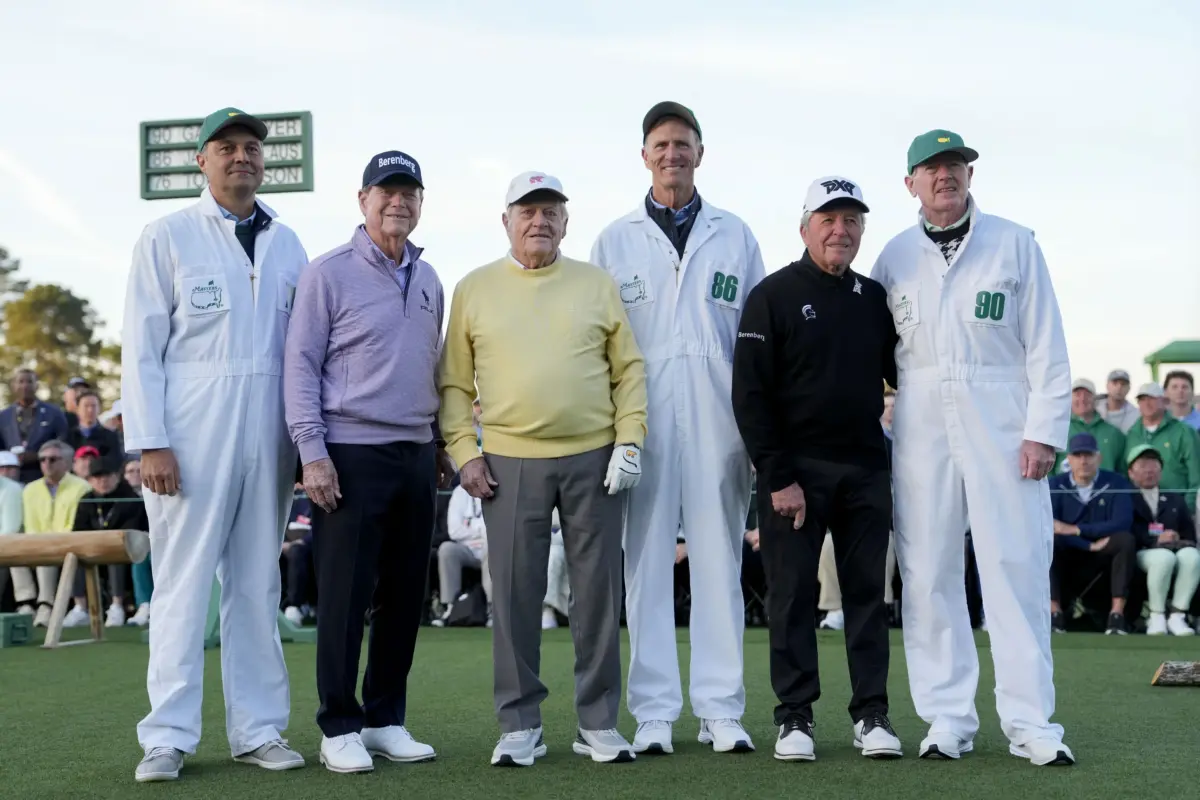 Jack Nicklaus at the first round of the Masters 2026