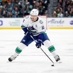 SEATTLE, WASHINGTON - JANUARY 25: Bo Horvat #53 of the Vancouver Canucks skates against the Seattle Kraken during the third period at Climate Pledge Arena on January 25, 2023 in Seattle, Washington. (Photo by Steph Chambers/Getty Images)