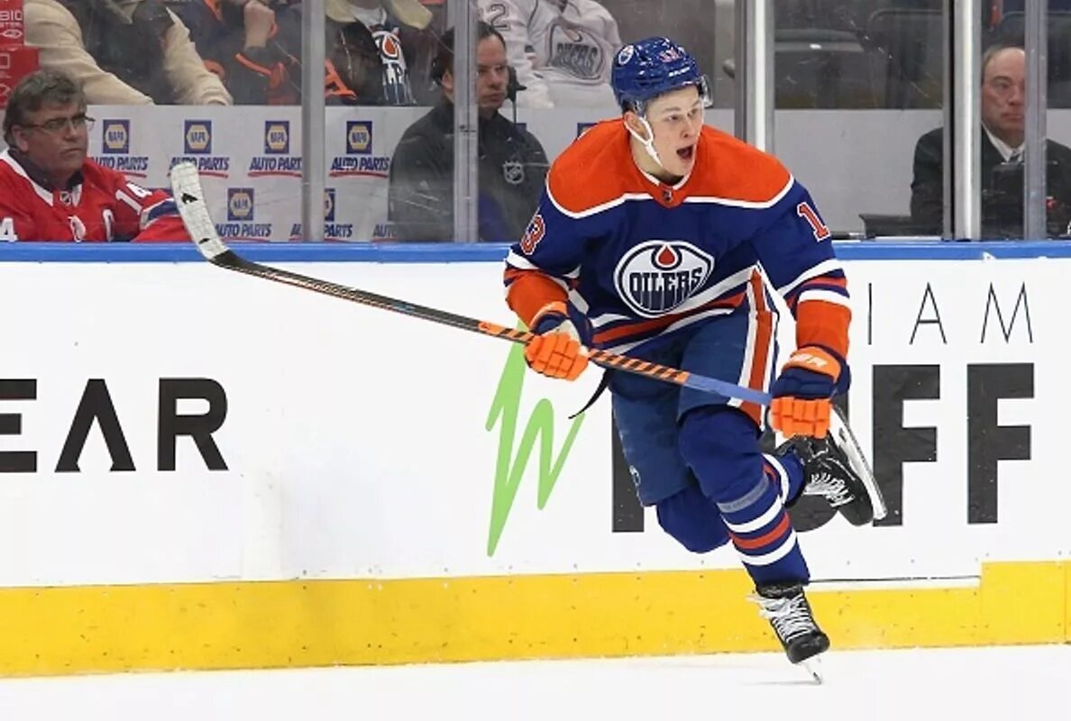 EDMONTON, CANADA - DECEMBER 3: Jesse Puljujarvi #13 of the Edmonton Oilers skates in the third period against the Montreal Canadiens on December 3, 2022 at Rogers Place in Edmonton, Alberta, Canada. (Photo by Lawrence Scott/Getty Images)