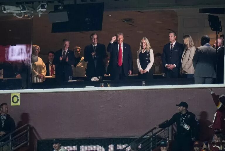 President Trump Joins Fox Sports For Commanders-Lions