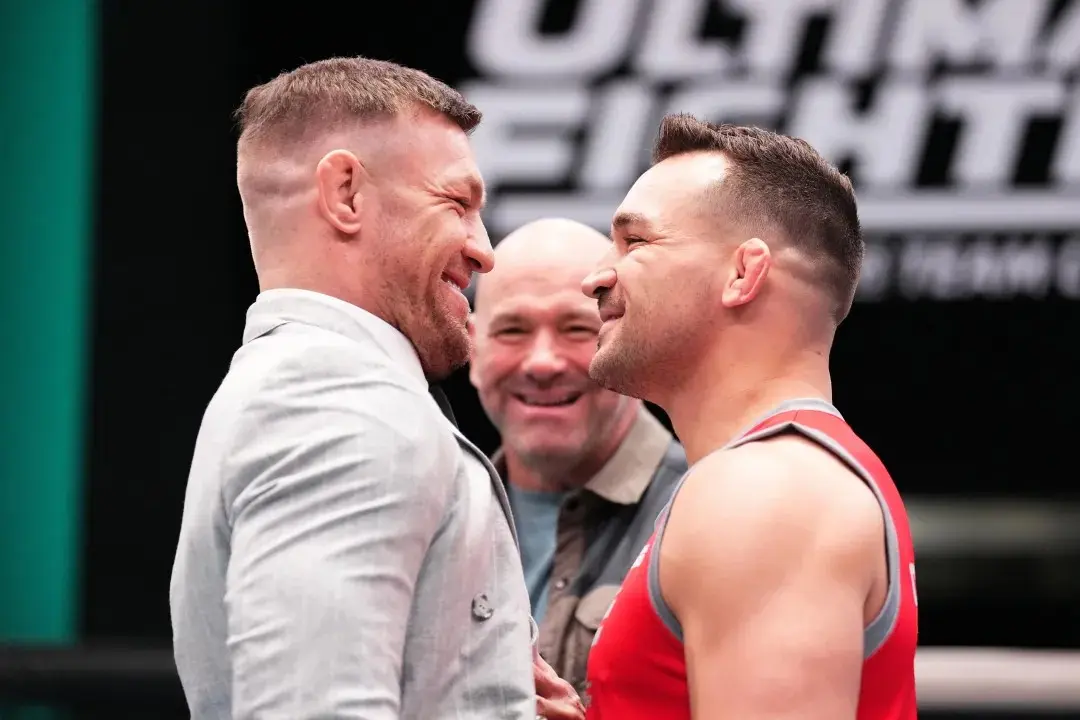 Conor McGregor and Michael Chandler during The Ultimate Fighter 31