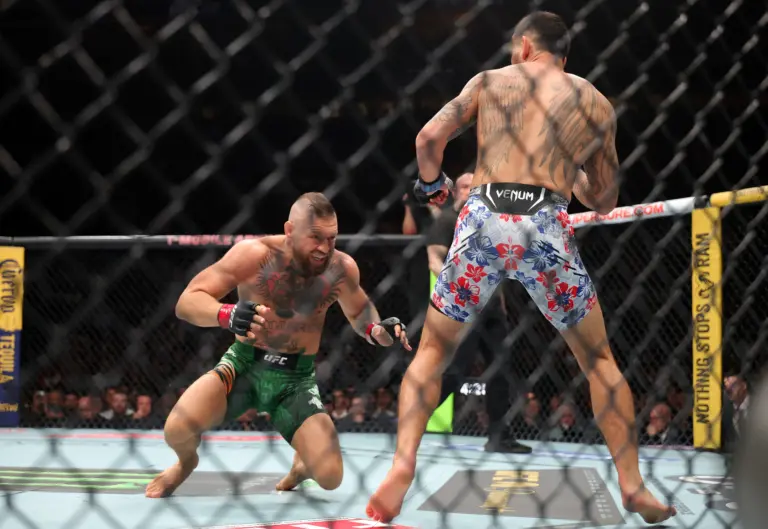 Conor McGregor and Max Holloway at UFC 329