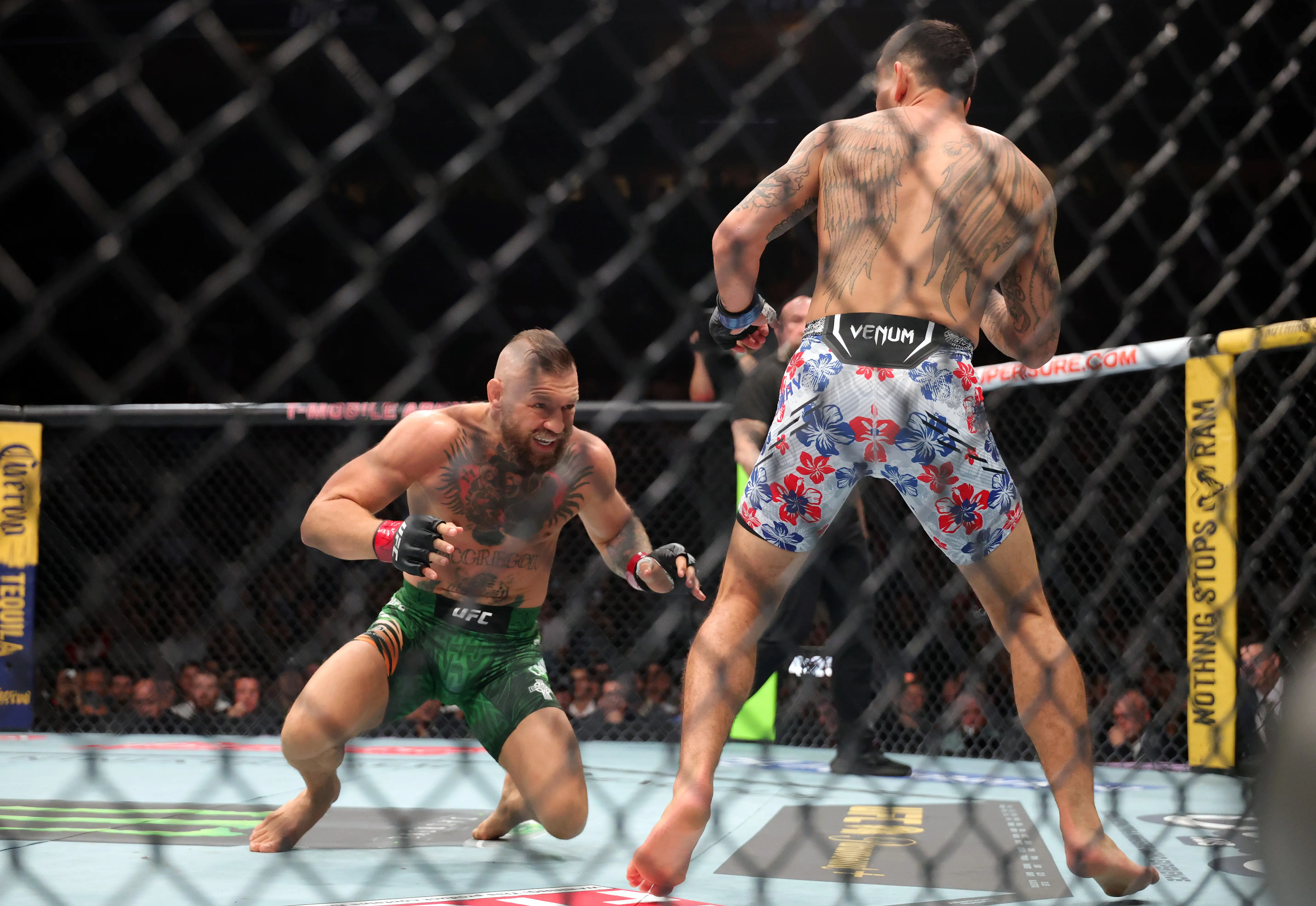 Conor McGregor and Max Holloway at UFC 329