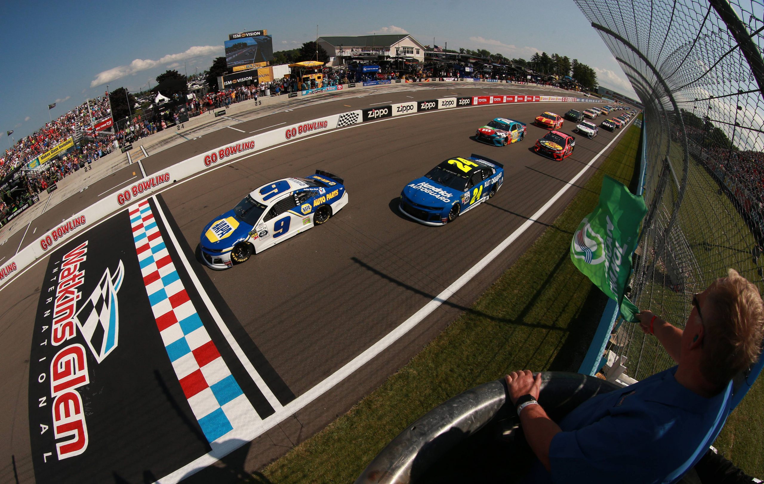 The start of the 2021 NASCAR Cup Series Race at Watkins Glen