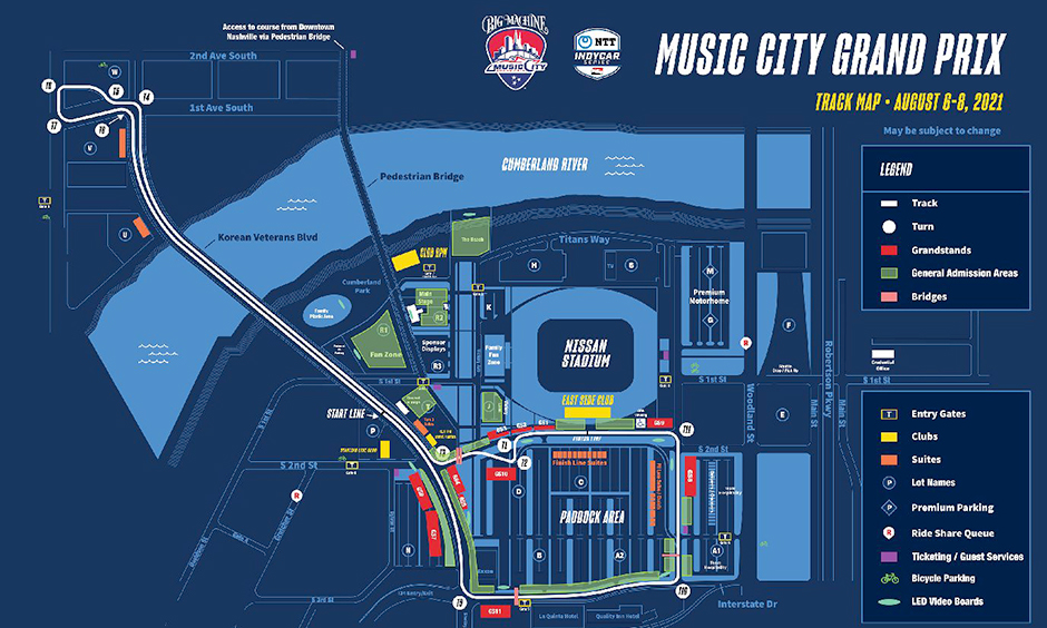 Nashville Street Circuit Track Map