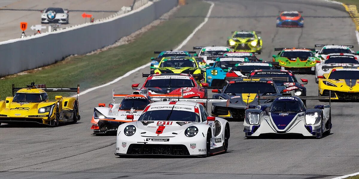 The start of the 2020 Petit Le Mans at Road Atlanta
