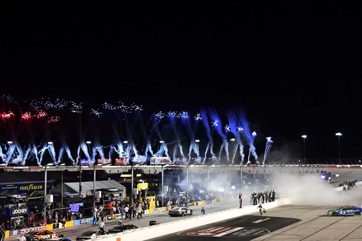 NASCAR - Erik Jones celebrates his win at the 2022 Southern 500