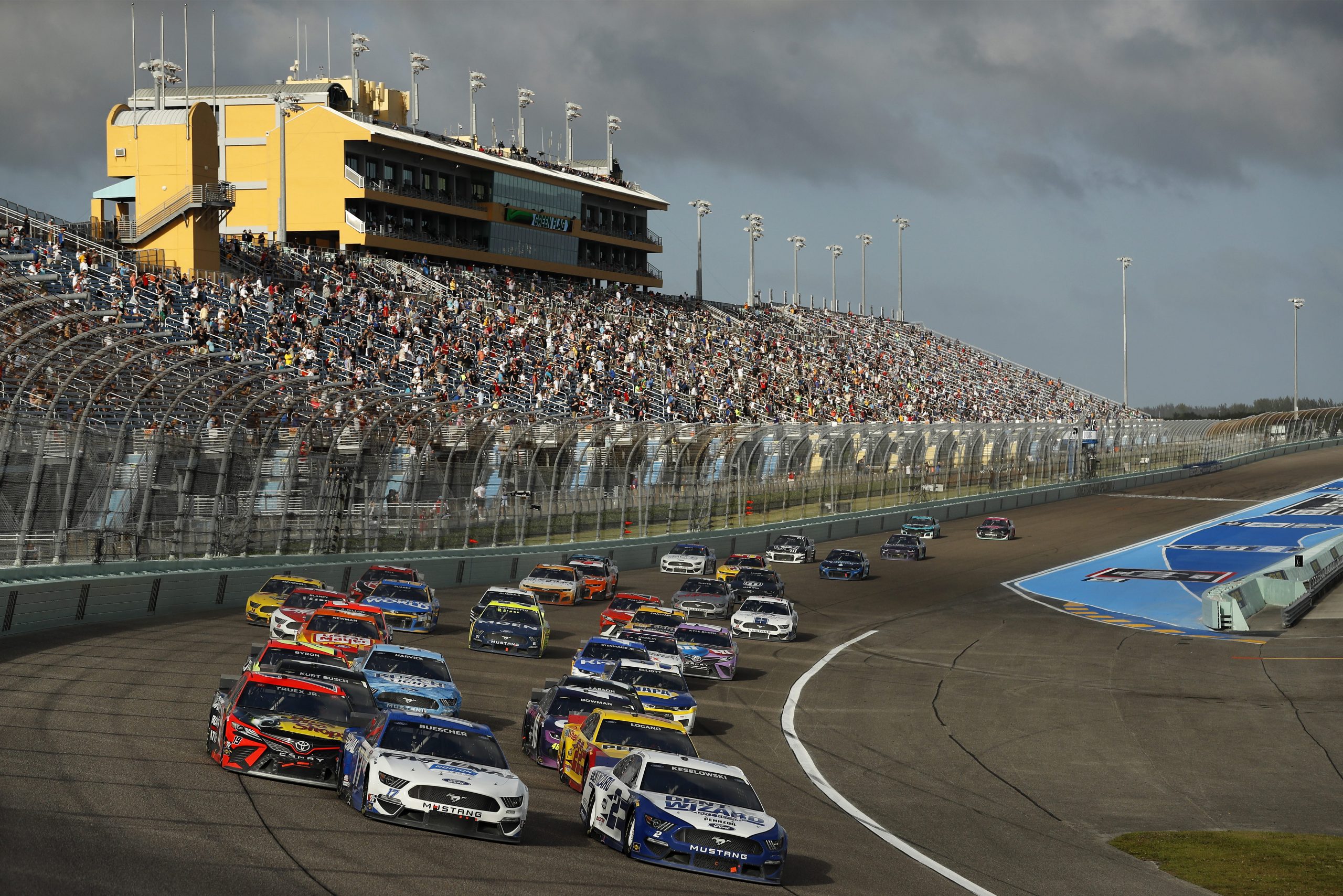 The start of the 2021 Dixie Vodka 400 at Homestead-Miami Speedway