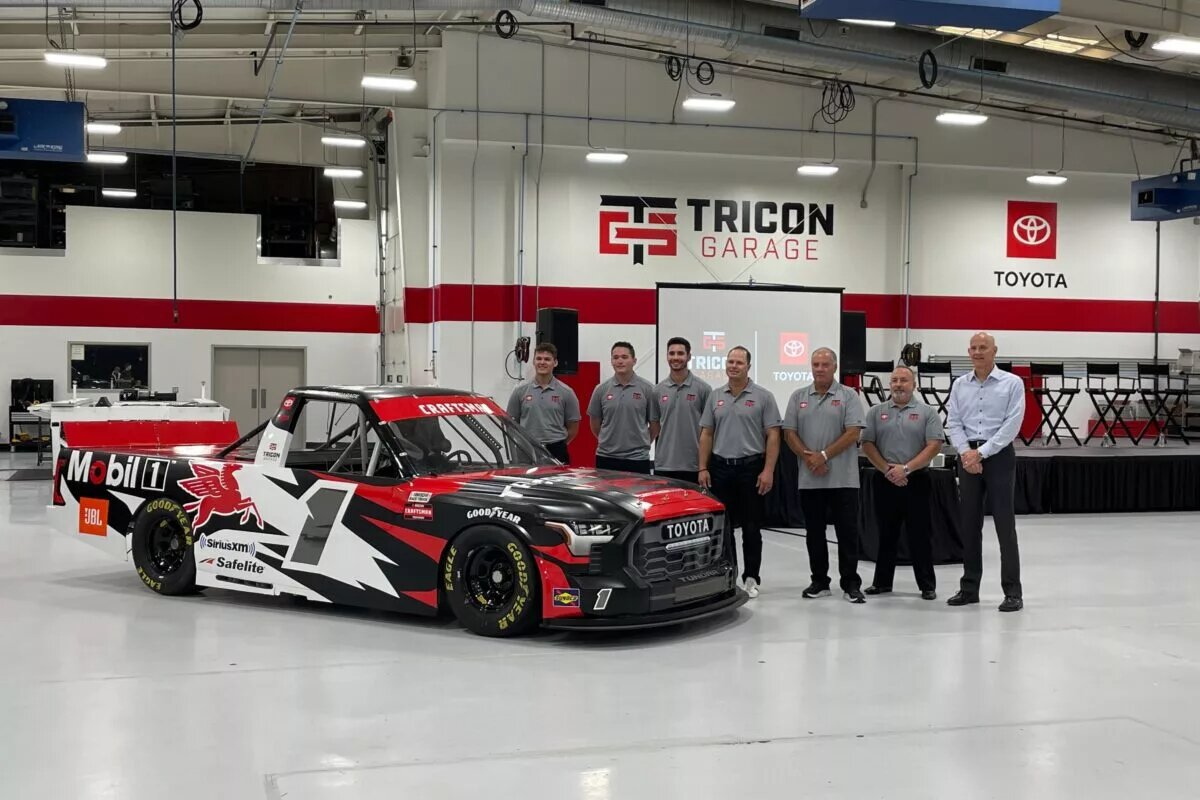 David Gilliland Racing announces a rebranding to TRICON Garage, partnering with Toyota for 2023. (Credit: @DGR_racing Twitter)
