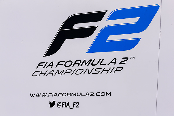 FIA Formula 2 Championship logo during the FIA Formula 3 Tests at Barcelona, Spain, April 10, 2019. (Photo by Xavier Bonilla/NurPhoto via Getty Images)