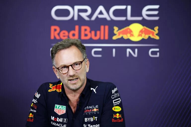 MEXICO CITY, MEXICO - OCTOBER 28: Red Bull Racing Team Principal Christian Horner talks in a press conference prior to practice ahead of the F1 Grand Prix of Mexico at Autodromo Hermanos Rodriguez on October 28, 2022 in Mexico City, Mexico. (Photo by Jared C. Tilton/Getty Images) // Getty Images / Red Bull Content Pool // SI202210280964 // Usage for editorial use only //