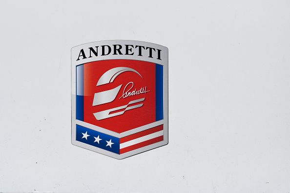 INDIANAPOLIS, IN - JULY 30: An Andretti Autosport logo is seen on pit lane during the warm up session for the NTT INDYCAR Series Gallagher Grand Prix on July 30, 2022, at the Indianapolis Motor Speedway Road Course in Indianapolis, Indiana. (Photo by Michael Allio/Icon Sportswire via Getty Images)