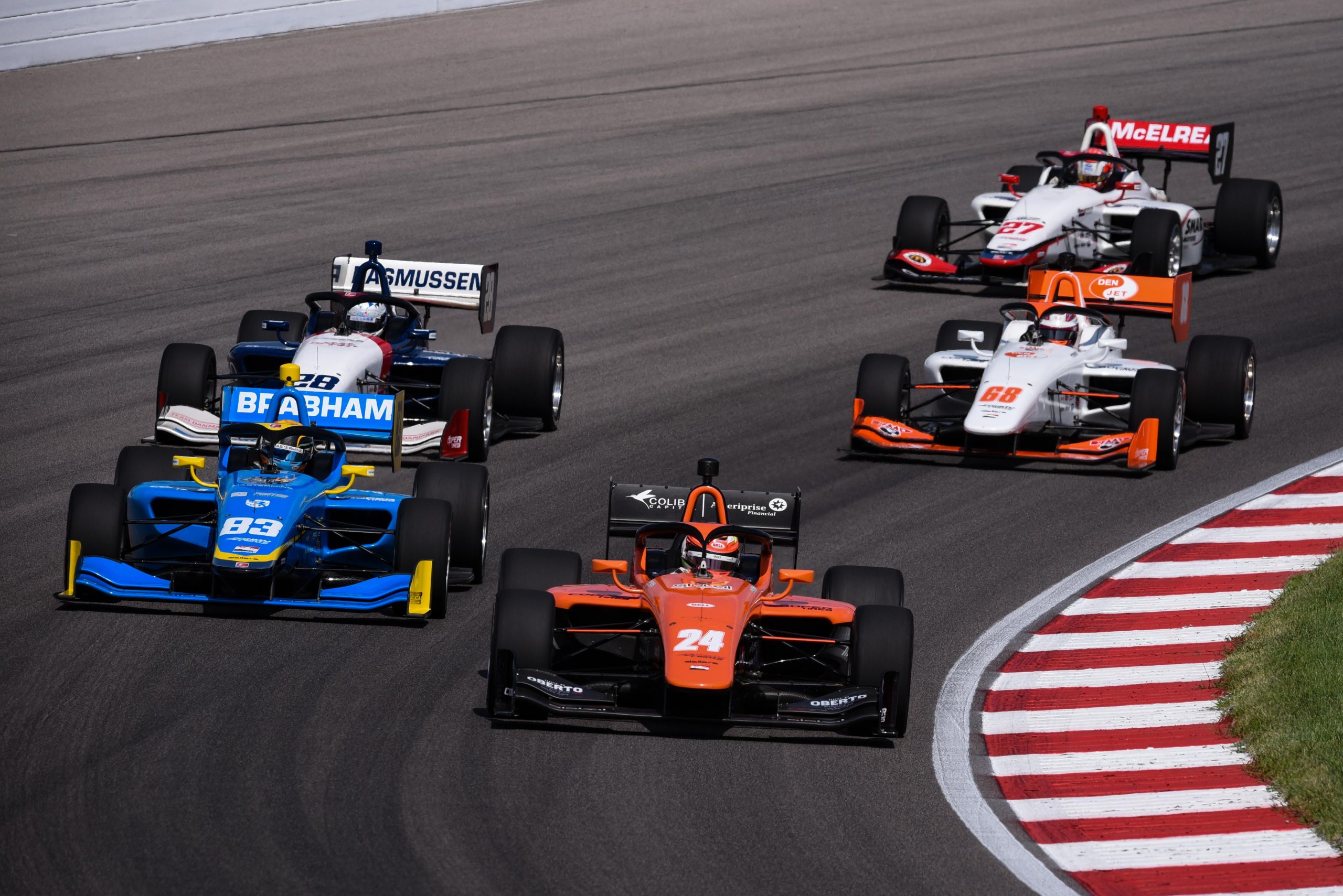 Indy Lights drivers as World Wide Technology Raceway