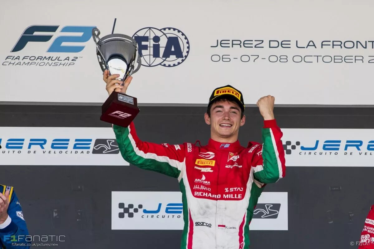 2017 FIA Formula 2 Round 10. Circuito de Jerez, Jerez, Spain. Saturday 7 October 2017. Charles Leclerc (MCO, PREMA Racing). Photo: Zak Mauger/FIA Formula 2. ref: Digital Image _56I6609
