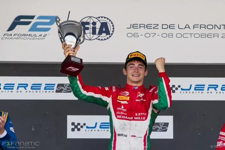 2017 FIA Formula 2 Round 10. Circuito de Jerez, Jerez, Spain. Saturday 7 October 2017. Charles Leclerc (MCO, PREMA Racing). Photo: Zak Mauger/FIA Formula 2. ref: Digital Image _56I6609