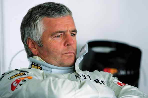 JOHANNESBURG, SOUTH AFRICA - NOVEMBER 12: Derek Warwick of Great Britain in the pits during Qualifying for the Grand Prix Masters race at the Kyalami Circuit on November 12, 2005 in Johannesburg, South Africa. (Photo by Clive Rose/Getty Images)