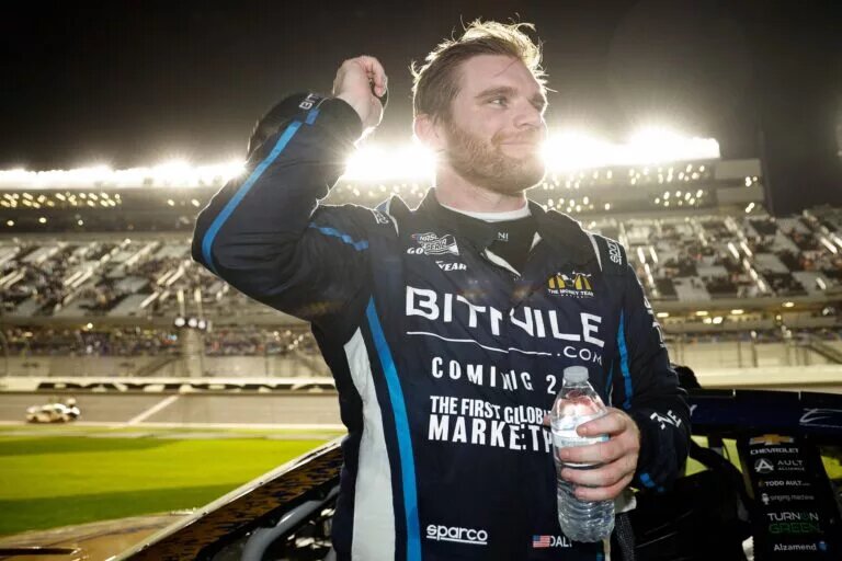 DAYTONA BEACH, Fla. - FEBRUARY 16: Conor Daly, driver of the #50 BitNile.com Chevrolet, reacts after the NASCAR Cup Series Bluegreen Vacations Duel #2 at Daytona International Speedway on Feb. 16, 2023, in Daytona Beach, Florida. Photo: Chris Graythen/Getty Images