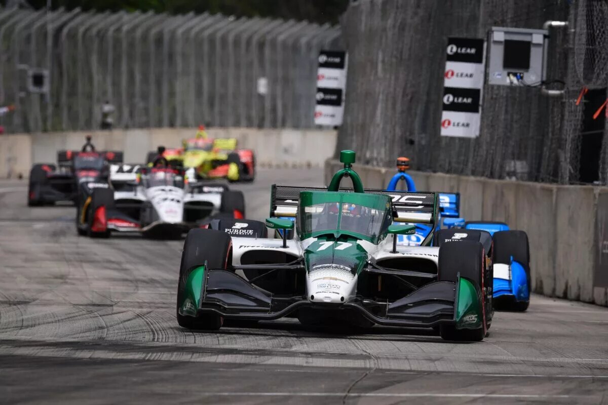 Santino Ferrucci at the 2022 Chevrolet Detroit Grand Prix (James Black/Penske Entertainment)
