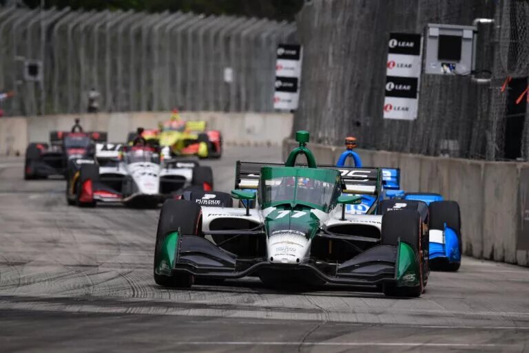 Santino Ferrucci at the 2022 Chevrolet Detroit Grand Prix (James Black/Penske Entertainment)
