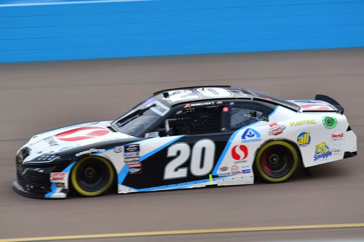 Mar 11, 2023; Avondale, Arizona, USA; NASCAR Xfinity Series driver John Hunter Nemechek (20) during the United Rentals 200 at Phoenix Raceway. Mandatory Credit: Gary A. Vasquez-USA TODAY Sports