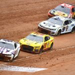 Credit: BRISTOL, TENNESSEE - APRIL 17: Alex Bowman, driver of the #48 Ally Chevrolet, Joey Logano, driver of the #22 Shell Pennzoil Ford, Chase Elliott, driver of the #9 Kelley Blue Book Chevrolet, and Austin Dillon, driver of the #3 Bass Pro Shops/Tracker Off Road Chevrolet, race during the NASCAR Cup Series Food City Dirt Race at Bristol Motor Speedway on April 17, 2022 in Bristol, Tennessee. (Photo by Logan Riely/Getty Images)