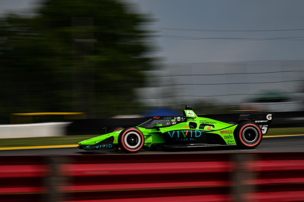 Christian Lundgaard during Practice 1 for the Honda Indy 200 at Mid-Ohio Sports Car Course. (James Black/Penske Entertainment)