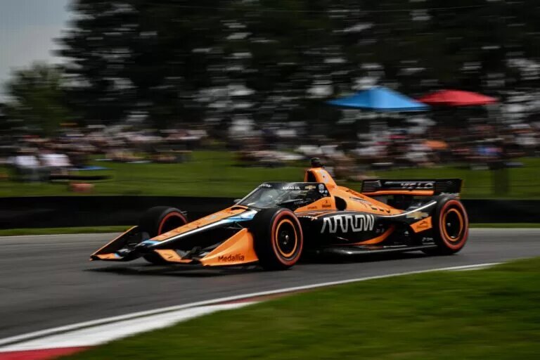 Pato O'Ward during Practice 1 for the Honda Indy 200 at Mid-Ohio Sports Car Course. (James Black/Penske Entertainment)