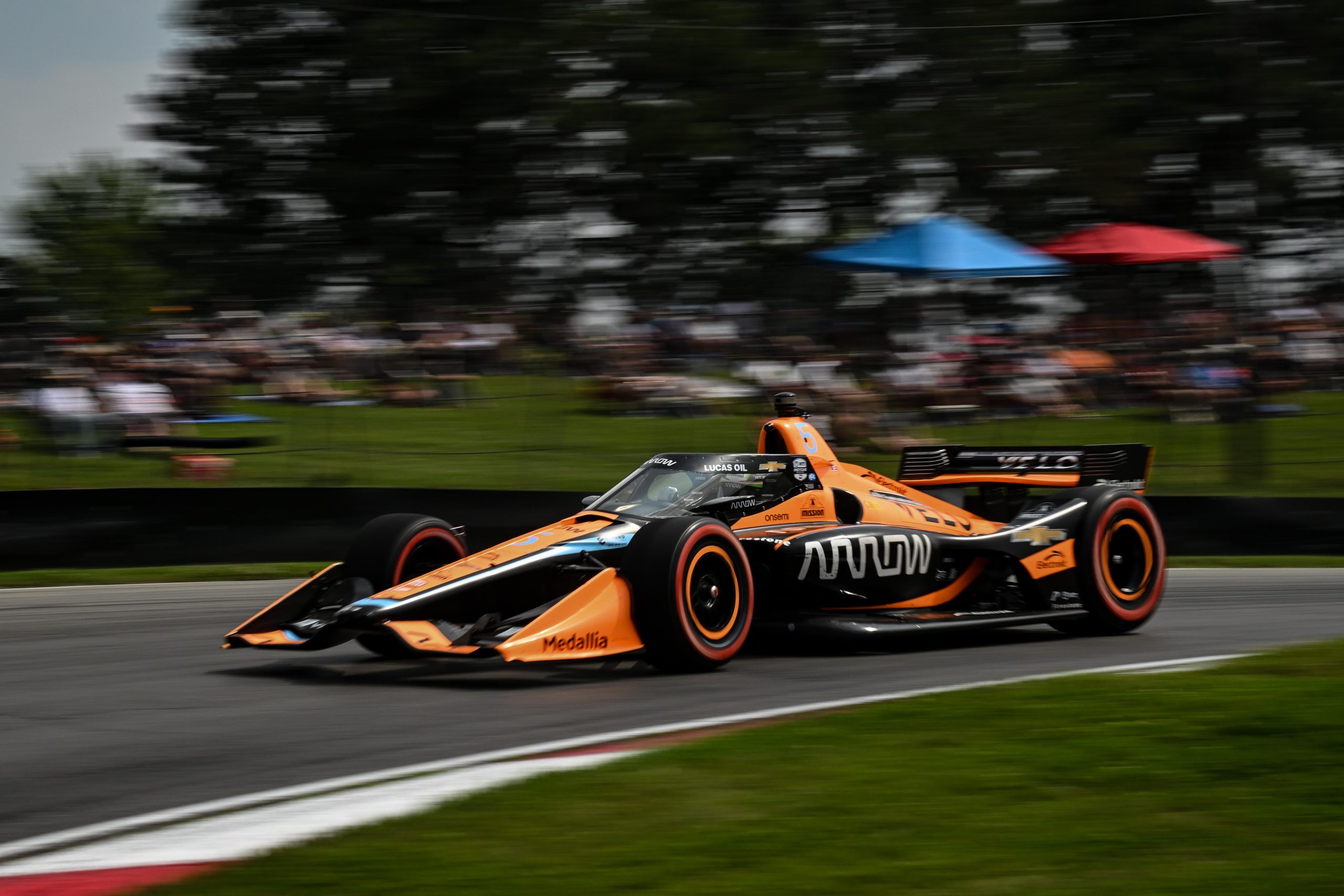 Pato O'Ward during Practice 1 for the Honda Indy 200 at Mid-Ohio Sports Car Course. (James Black/Penske Entertainment)