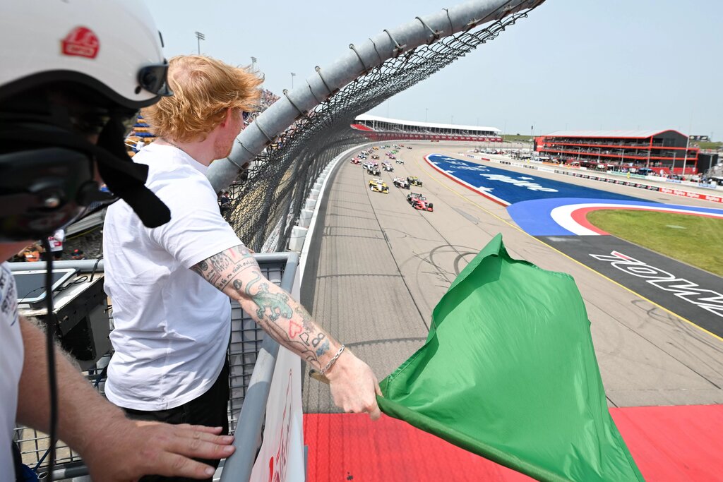 Ed Sheeran sends the IndyCar field racing.