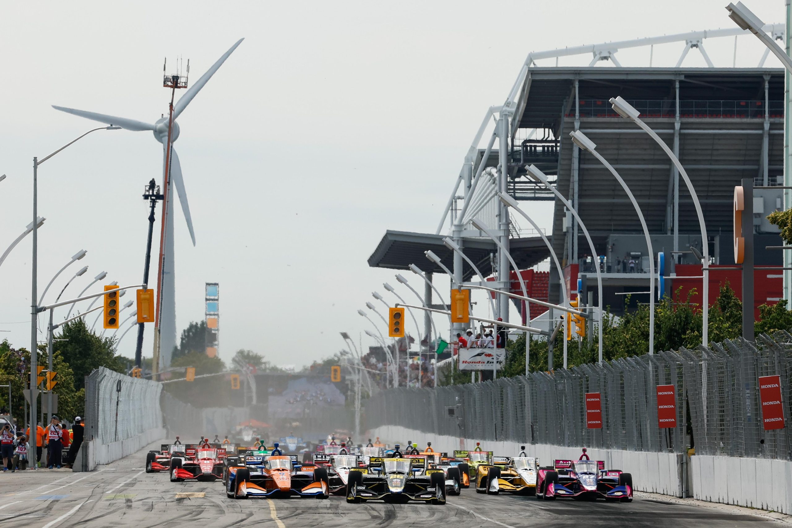 The start of the 2022 Honda Indy Toronto. (Joe Skibinski/Getty Images)