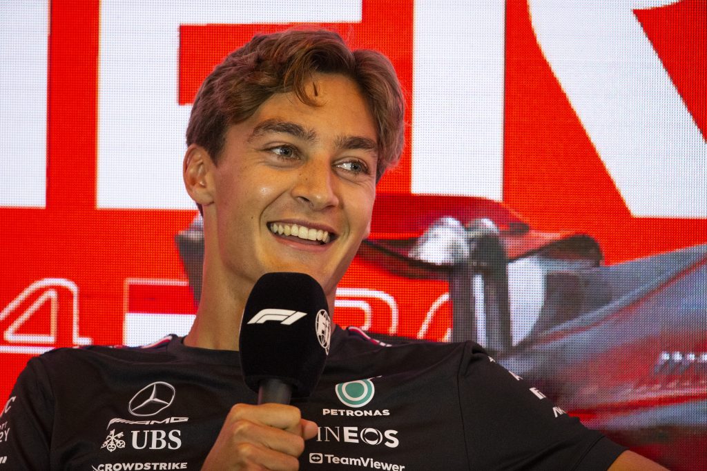 George Russell of Mercedes at the Dutch Grand Prix